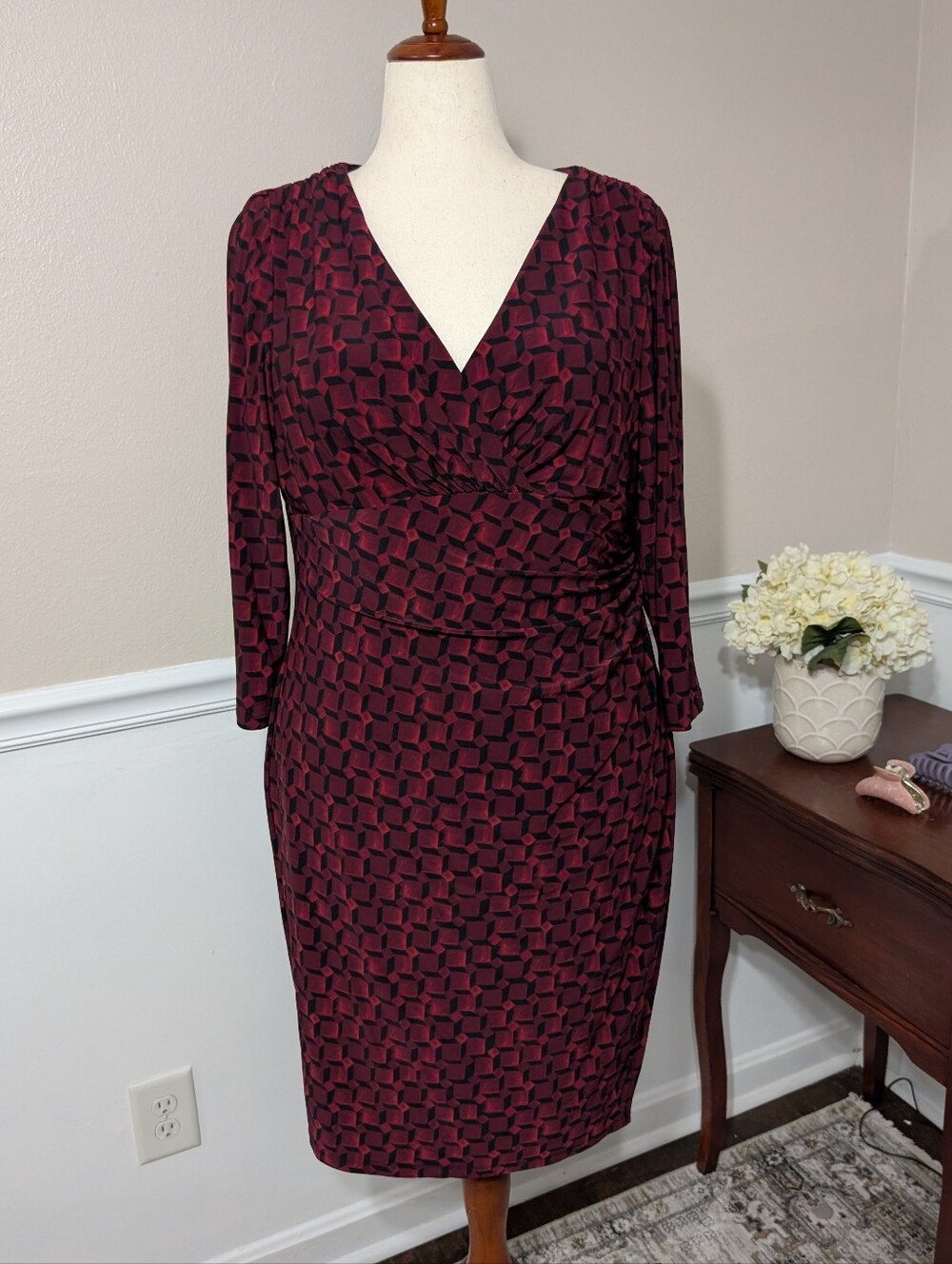 Lauren Ralph Lauren Red And Black Dress